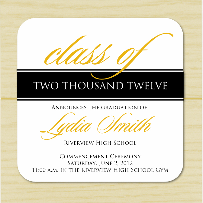 Class Of 2012 Graduation Announcement (set Of 10)