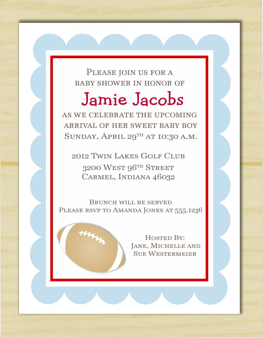 Baby Boy Sports Baby Shower Invitation (set Of 10)