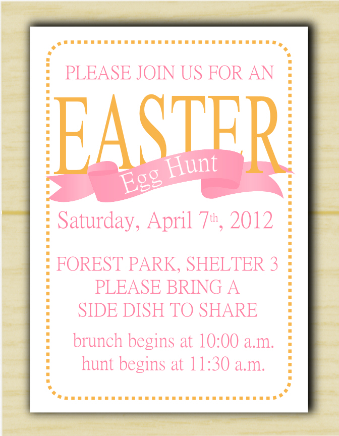 Easter Egg Hunt Invitation (set Of 10)