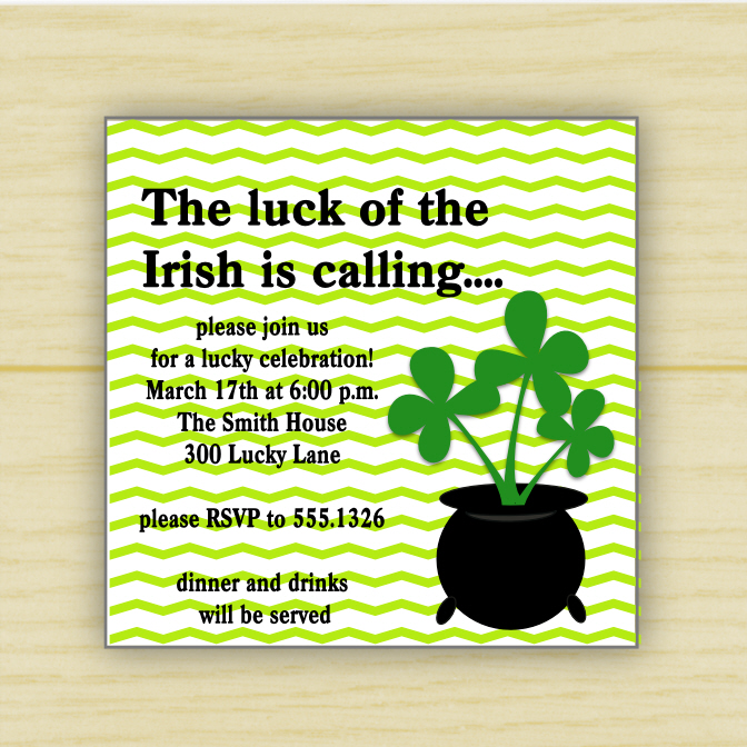 The Luck Of The Irish Invite (set Of 10)